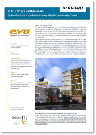 procilon referenz energieversorgung oberhausen marktkommunikation integritätsschutz beweiswerterhaltung