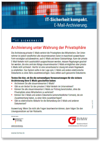 BVMW mIT Sicherheit E-Mail Archivierung